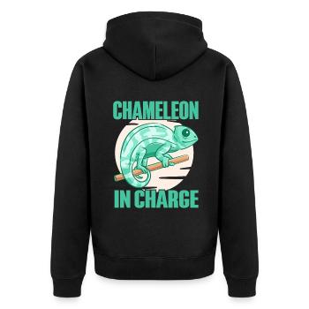 Cadeaux Caméléon - Veste à capuche bio Premium Unisexe - noir - Dos - Nico (187cm)