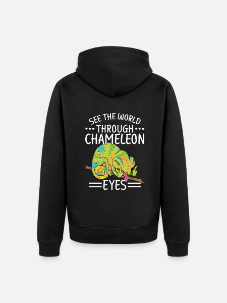 Chameleon Gifts - Unisex Premium Organic Zip Hoodie - black