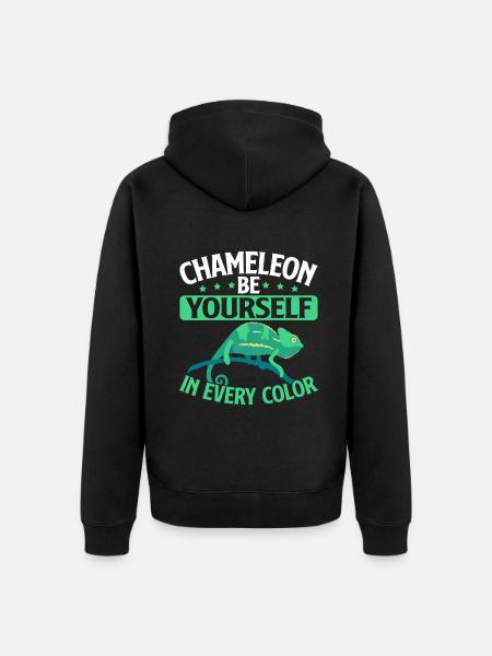 Cadeaux Caméléon - Veste à capuche bio Premium Unisexe - noir
