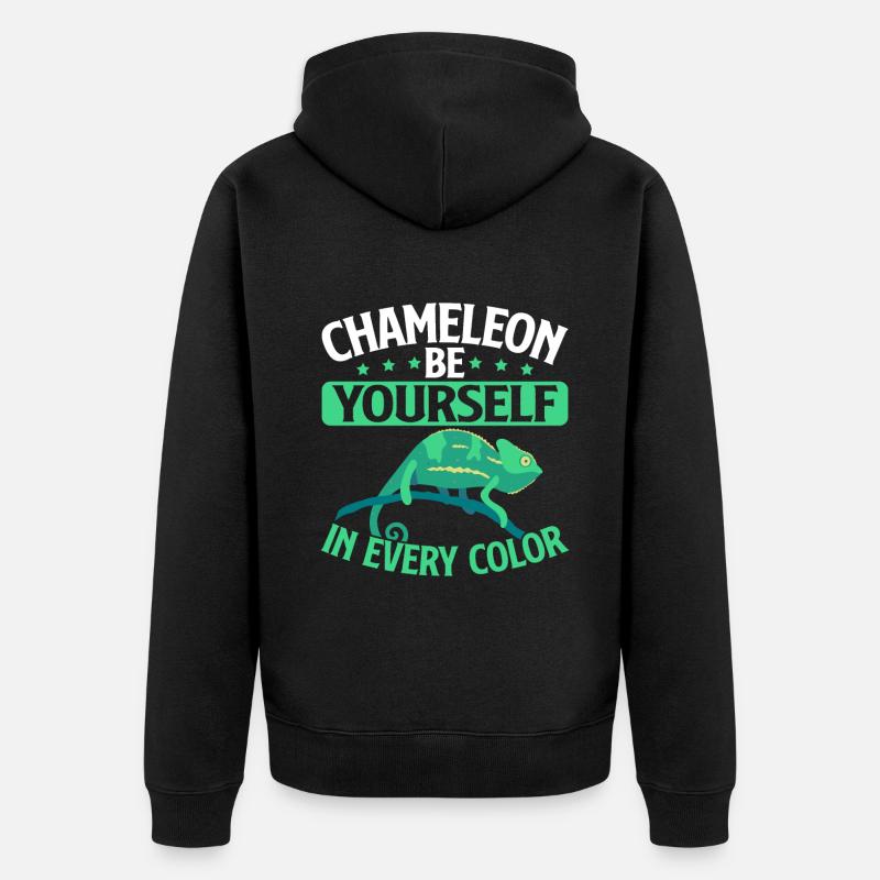 Cadeaux Caméléon - Veste à capuche bio Premium Unisexe - noir