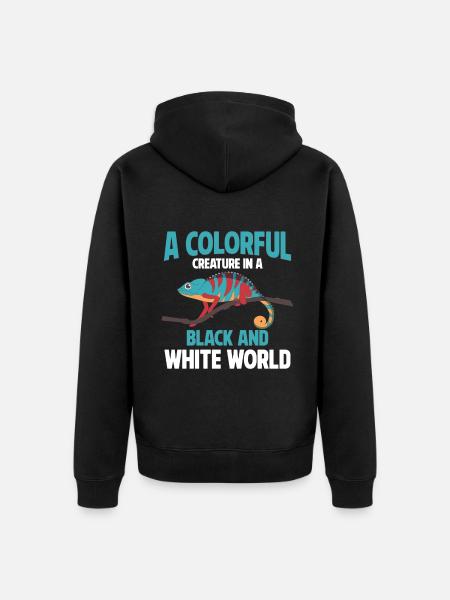 Chameleon Gifts - Unisex Premium Organic Zip Hoodie - black
