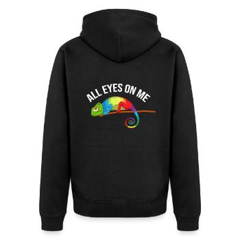 Chameleon Gifts - Unisex Premium Organic Zip Hoodie - black - Back - Nico (187cm)