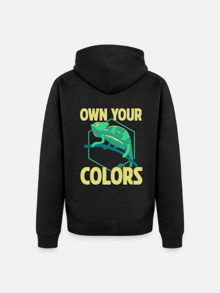 Chameleon Gifts - Unisex Premium Bio Zip Hoodie - Schwarz