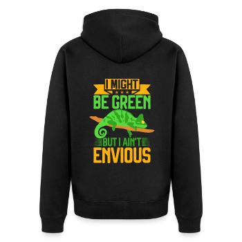 Chameleon Gifts - Unisex Premium Organic Zip Hoodie - black - Back - Nico (187cm)