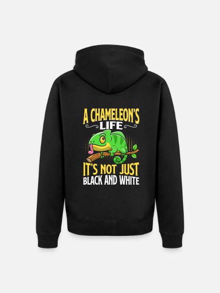 Chameleon Gifts - Unisex Premium Organic Zip Hoodie - black