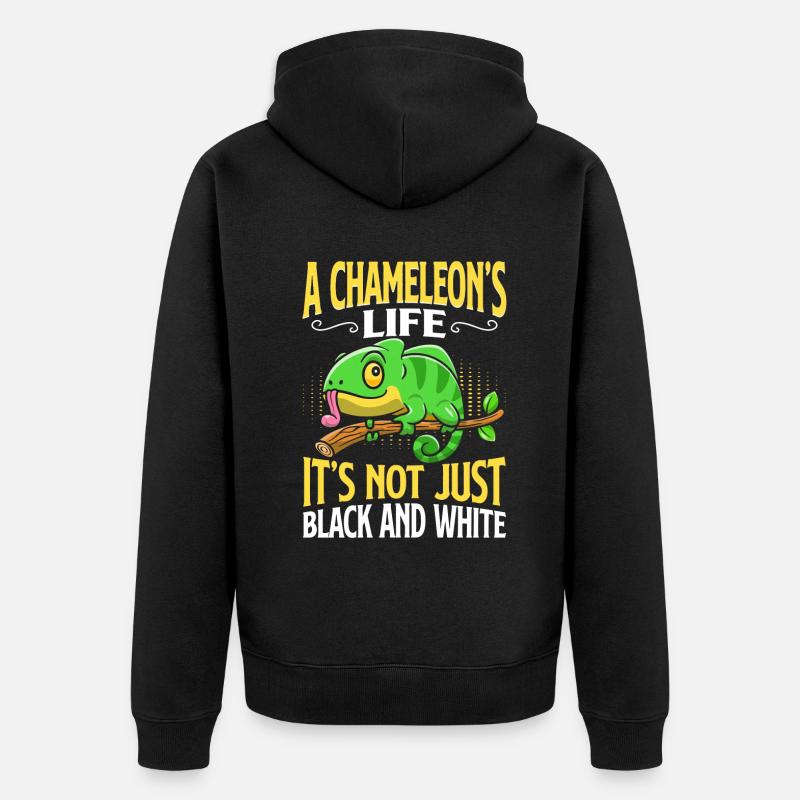 Cadeaux Caméléon - Veste à capuche bio Premium Unisexe - noir