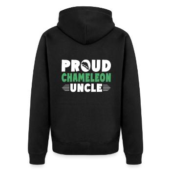 Chameleon Gifts - Unisex Premium Organic Zip Hoodie - black - Back - Nico (187cm)