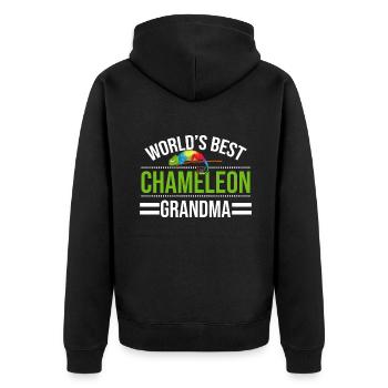 Cadeaux Caméléon - Veste à capuche bio Premium Unisexe - noir - Dos - Nico (187cm)