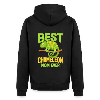 Cadeaux Caméléon - Veste à capuche bio Premium Unisexe - noir - Dos - Nico (187cm)
