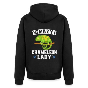 Cadeaux Caméléon - Veste à capuche bio Premium Unisexe - noir - Dos - Nico (187cm)