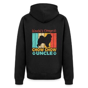 Chow Chow Gifts - Unisex Premium Organic Zip Hoodie - black - Back - Nico (187cm)