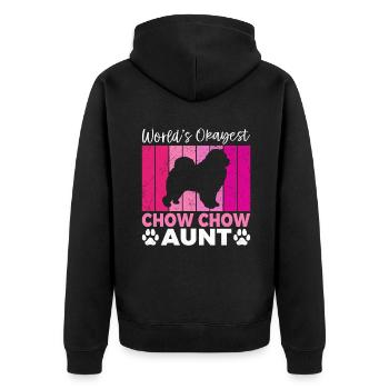 Chow Chow Gifts - Unisex Premium Bio Zip Hoodie - Schwarz - Hinten - Nico (187cm)