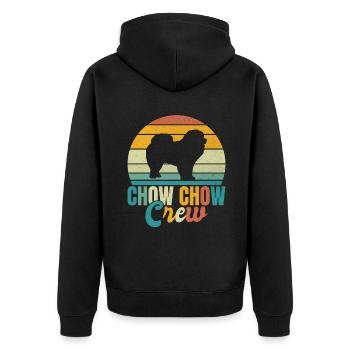 Chow Chow Gifts - Unisex Premium Bio Zip Hoodie - Schwarz - Hinten - Nico (187cm)