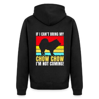 Cadeaux Chow Chow - Veste à capuche bio Premium Unisexe - noir - Dos - Nico (187cm)