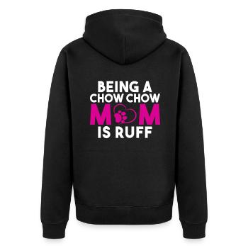 Chow Chow Gifts - Unisex Premium Organic Zip Hoodie - black - Back - Nico (187cm)