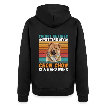 Cadeaux Chow Chow - Veste à capuche bio Premium Unisexe - noir - Dos - Nico (187cm)