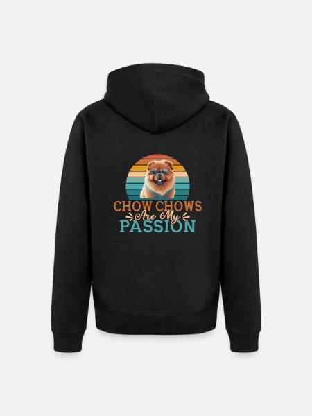 Chow Chow Gifts - Unisex Premium Bio Zip Hoodie - Schwarz