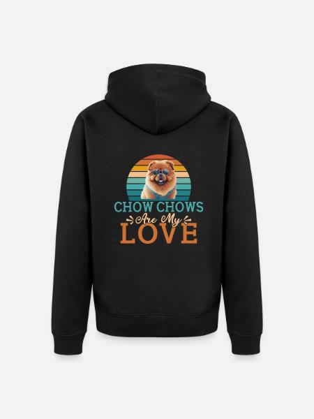 Chow Chow Gifts - Unisex Premium Organic Zip Hoodie - black