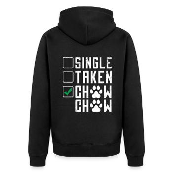Chow Chow Gifts - Unisex Premium Bio Zip Hoodie - Schwarz - Hinten - Nico (187cm)