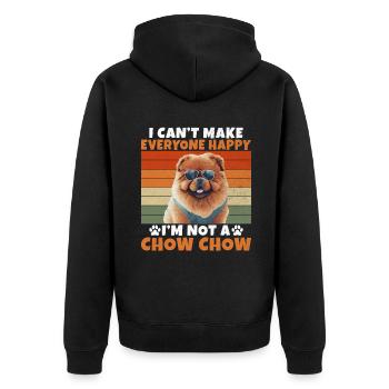 Chow Chow Gifts - Unisex Premium Organic Zip Hoodie - black - Back - Nico (187cm)