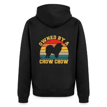 Chow Chow Gifts - Unisex Premium Organic Zip Hoodie - black - Back - Nico (187cm)