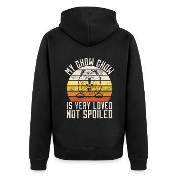 Chow Chow Gifts - Unisex Premium Organic Zip Hoodie - black - Back - Nico (187cm)