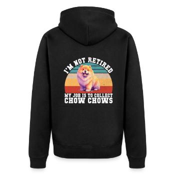 Chow Chow Gifts - Unisex Premium Organic Zip Hoodie - black - Back - Nico (187cm)