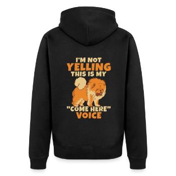 Chow Chow Gifts - Unisex Premium Bio Zip Hoodie - Schwarz - Hinten - Nico (187cm)