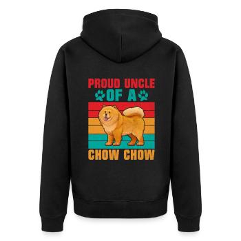 Chow Chow Gifts - Unisex Premium Organic Zip Hoodie - black - Back - Nico (187cm)
