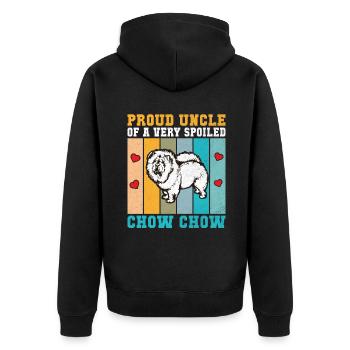 Chow Chow Gifts - Unisex Premium Organic Zip Hoodie - black - Back - Nico (187cm)