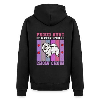 Chow Chow Gifts - Unisex Premium Organic Zip Hoodie - black - Back - Nico (187cm)