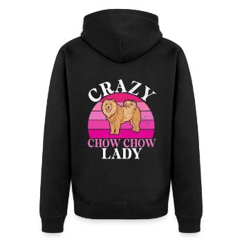 Chow Chow Gifts - Unisex Premium Organic Zip Hoodie - black - Back - Nico (187cm)