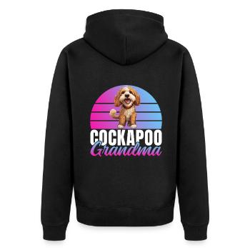 Cockapoo Gifts - Unisex Premium Bio Zip Hoodie - Schwarz - Hinten - Nico (187cm)