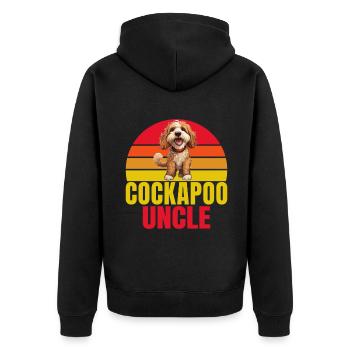 Cockapoo Gifts - Unisex Premium Bio Zip Hoodie - Schwarz - Hinten - Nico (187cm)