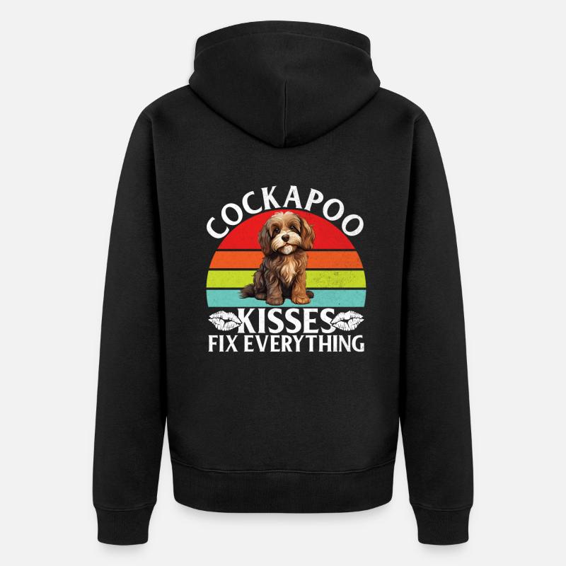Cockapoo Gifts - Unisex Premium Bio Zip Hoodie - Schwarz