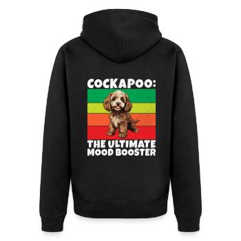 Cadeaux Cockapoo - Veste à capuche bio Premium Unisexe - noir - Dos - Nico (187cm)