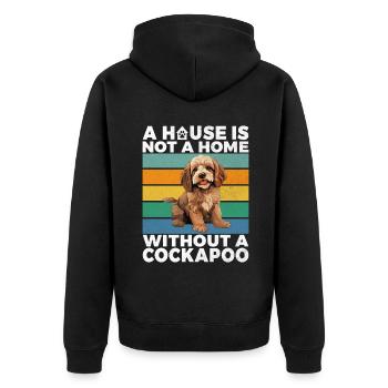 Cockapoo Gifts - Unisex Premium Bio Zip Hoodie - Schwarz - Hinten - Nico (187cm)