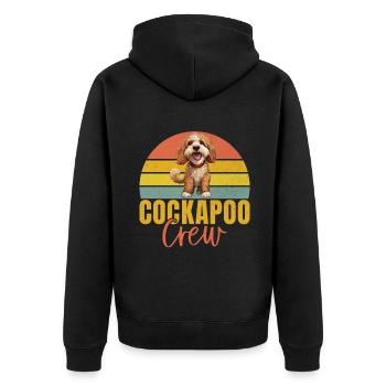 Cockapoo Gifts - Unisex Premium Bio Zip Hoodie - Schwarz - Hinten - Nico (187cm)