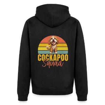 Cockapoo Gifts - Unisex Premium Bio Zip Hoodie - Schwarz - Hinten - Nico (187cm)
