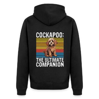 Cadeaux Cockapoo - Veste à capuche bio Premium Unisexe - noir - Dos - Nico (187cm)
