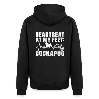 Cadeaux Cockapoo - Veste à capuche bio Premium Unisexe - noir - Dos - Nico (187cm)