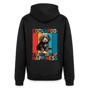 Cadeaux Cockapoo - Veste à capuche bio Premium Unisexe - noir - Dos - Nico (187cm)