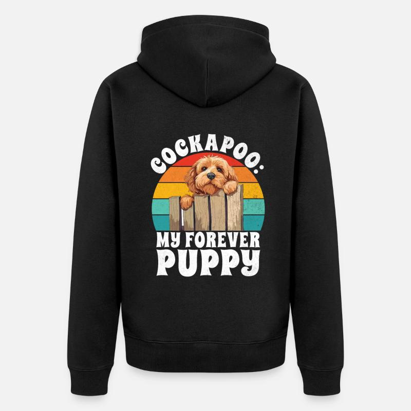Cadeaux Cockapoo - Veste à capuche bio Premium Unisexe - noir