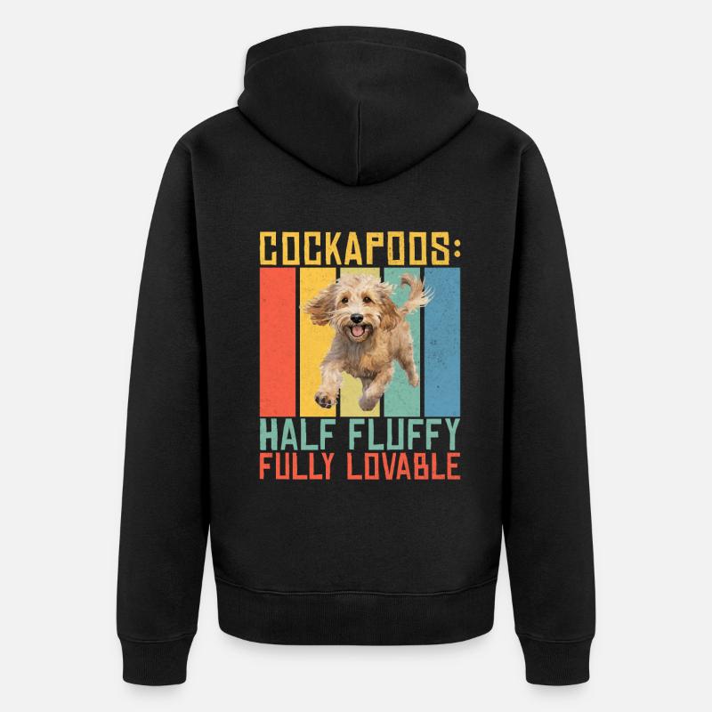Cockapoo Gifts - Unisex Premium Organic Zip Hoodie - black