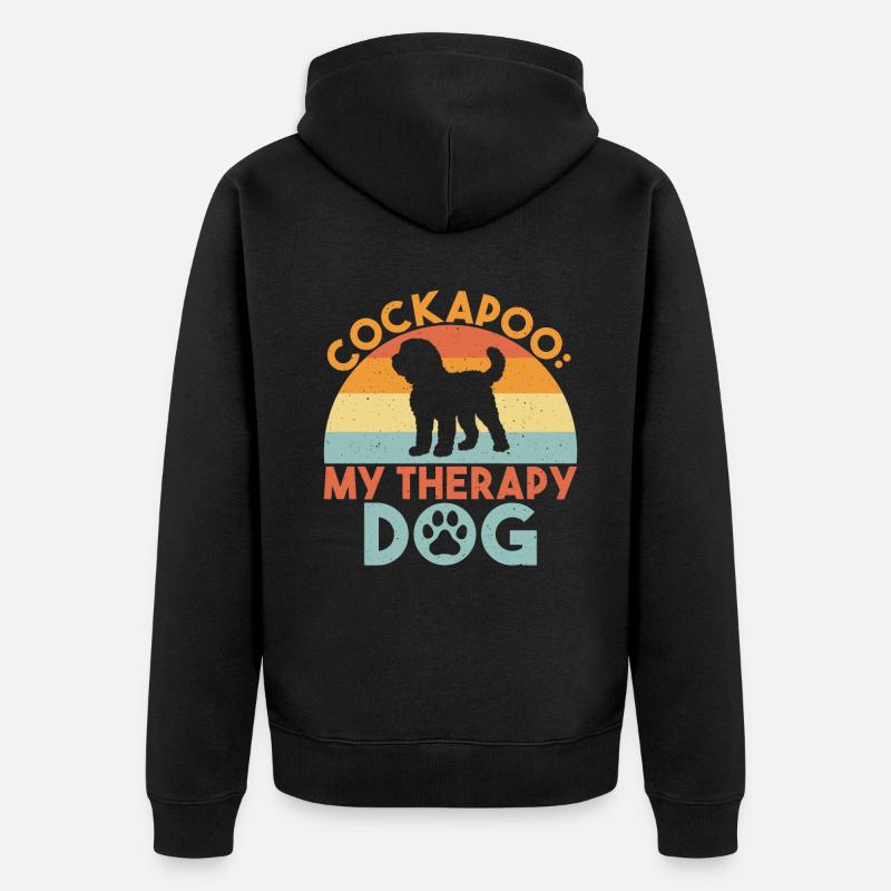 Cockapoo Gifts - Unisex Premium Organic Zip Hoodie - black