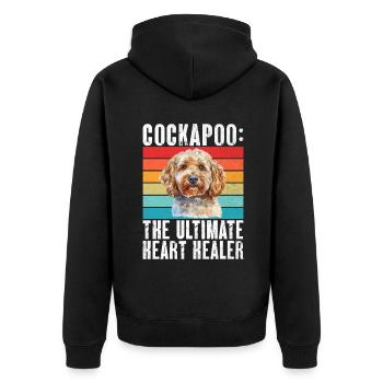 Cadeaux Cockapoo - Veste à capuche bio Premium Unisexe - noir - Dos - Nico (187cm)