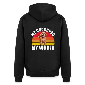 Cadeaux Cockapoo - Veste à capuche bio Premium Unisexe - noir - Dos - Nico (187cm)