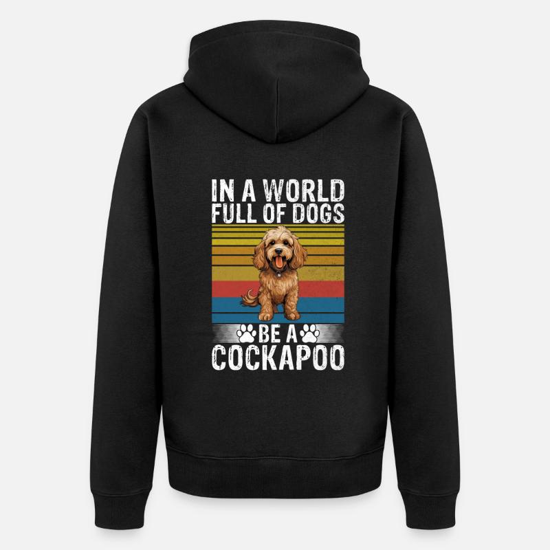 Cockapoo Gifts - Unisex Premium Organic Zip Hoodie - black