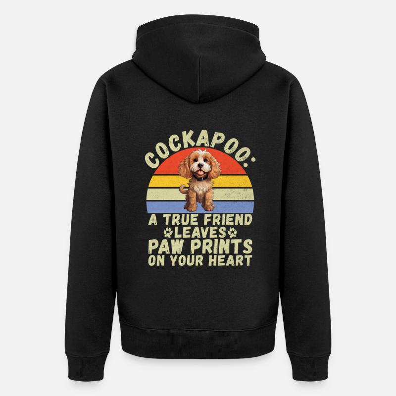 Cadeaux Cockapoo - Veste à capuche bio Premium Unisexe - noir