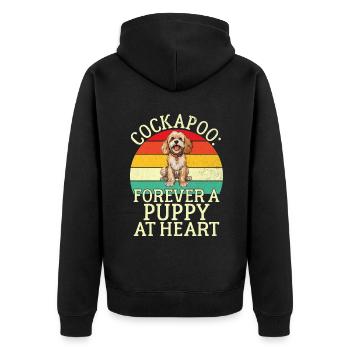 Cadeaux Cockapoo - Veste à capuche bio Premium Unisexe - noir - Dos - Nico (187cm)